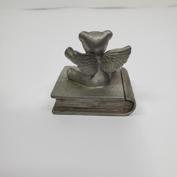 Vintage Teddybear Pewter Etain Zinn Tooth Fairy Tales Keepsake Box/Holder - Picture 4 of 9